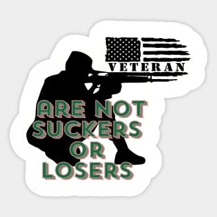 veterans are not suckers or losers Sticker